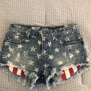 Denim shorties stars and strips